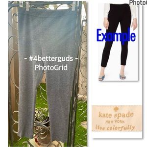 Kate Spade Marled Charcoal Gray Skinny Legging Trouser Pant Exposed Side Zip 10